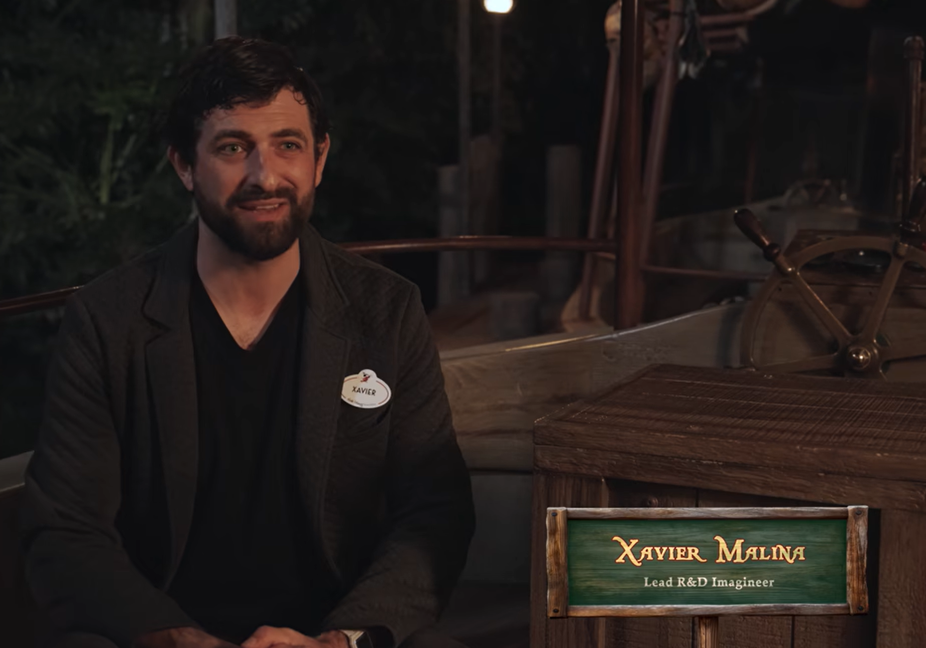 Xavier Malina supervising the installation